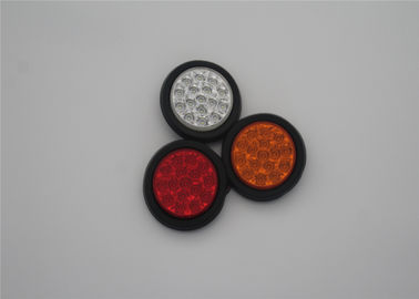 4inch runde Form 24V LED rote bernsteinfarbige weiße Farben des LKW-Rücklicht-Gummibelags